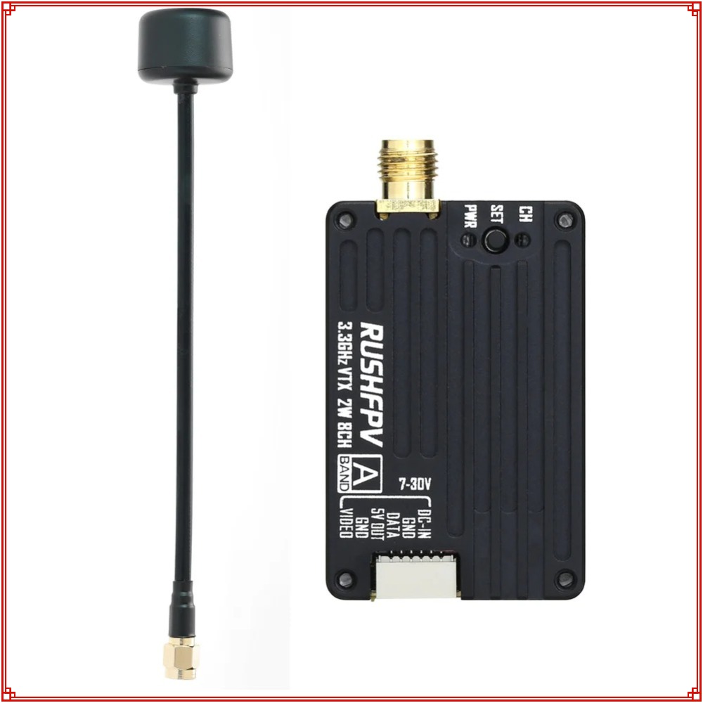 جهاز إرسال RUSHFPV 3.3G 2W VTX - مراجعة Fpv Antenna Receiver وسعره