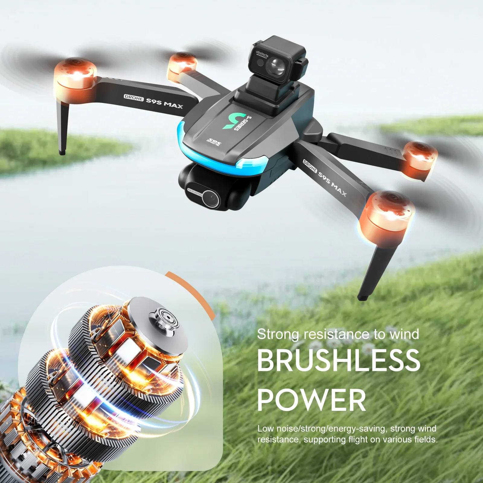 جديد S9S ماكس طائرة صغيرة بدون - مراجعة Gps Module Drone وسعره