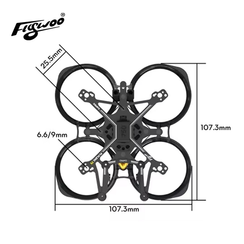 طقم إطار Flywoo Flylens 75 مقا - مراجعة Quadcopter Frame وسعره