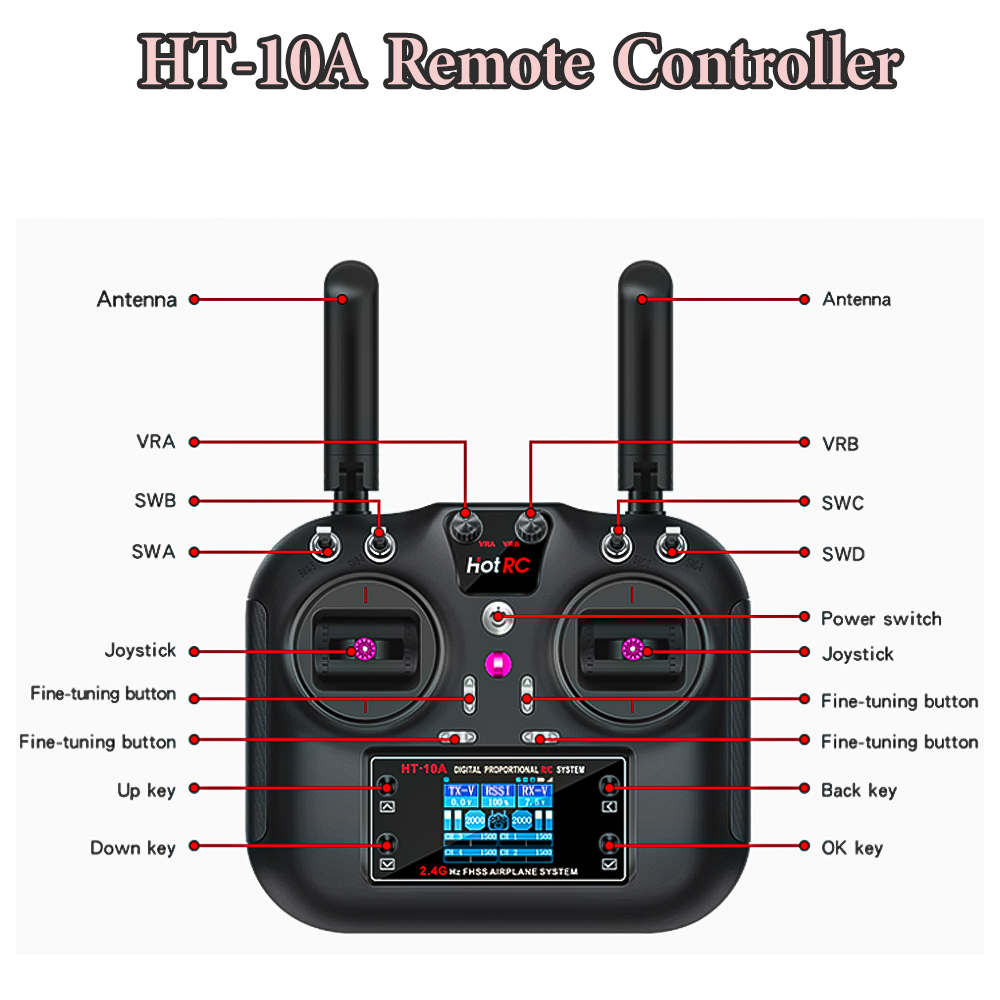 جهاز تحكم عن بعد هوت آر سي HT- - مراجعة Drone Rc Accessories وسعره